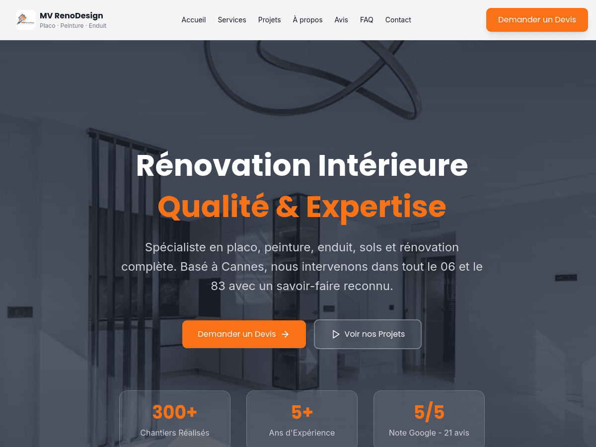 MV RenoDesign — Rénovation